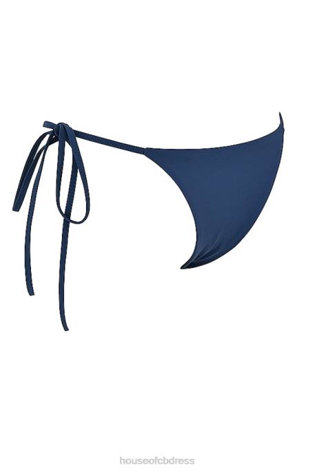 House of CB Santorini Deep Blue Tie Side Bikini Bottom Clothing 4H6N1187