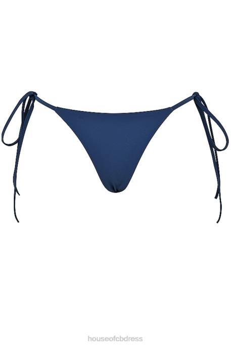 House of CB Santorini Deep Blue Tie Side Bikini Bottom Clothing 4H6N1187