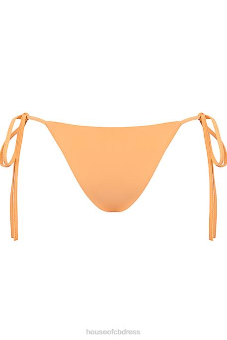 House of CB Santorini Light Orange Tie Side Bikini Bottom Clothing 4H6N1184