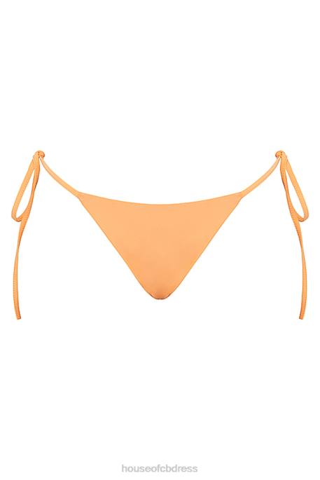 House of CB Santorini Light Orange Tie Side Bikini Bottom Clothing 4H6N1184