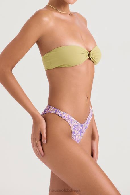 House of CB Medea Olive Bandeau Bikini Top Clothing 4H6N1203