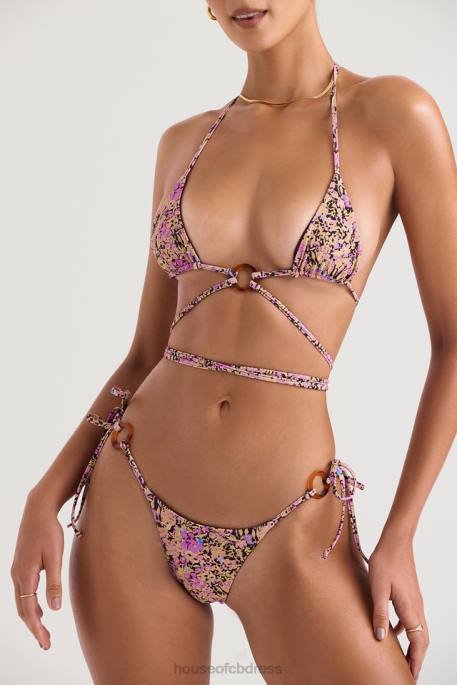House of CB Naxos Blossom Reversible Halter Bikini Top Clothing 4H6N1193
