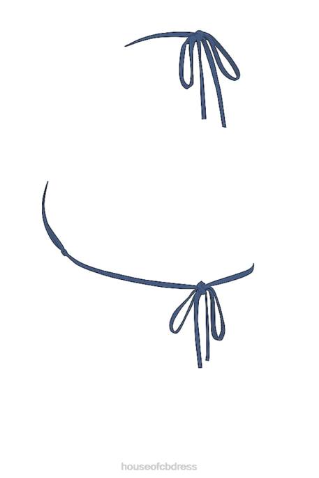 House of CB Tropez Deep Blue Halter Neck Bikini Top Clothing 4H6N1186