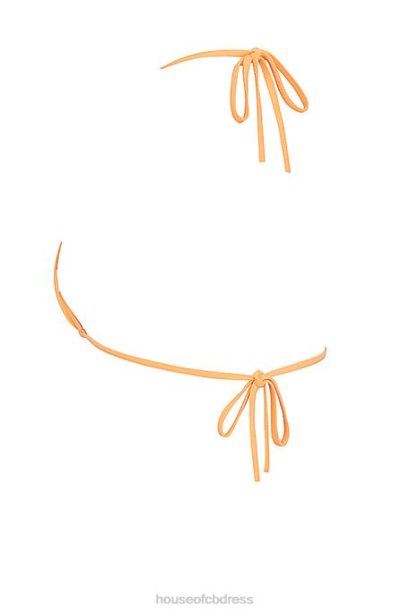 House of CB Tropez Light Orange Halter Neck Bikini Top Clothing 4H6N1183