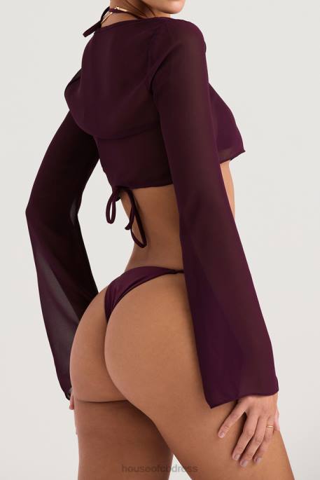 House of CB Marseille Prune Cover Up Top Clothing 4H6N1219