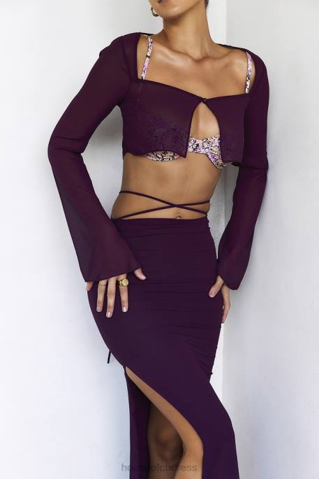 House of CB Marseille Prune Cover Up Top Clothing 4H6N1219