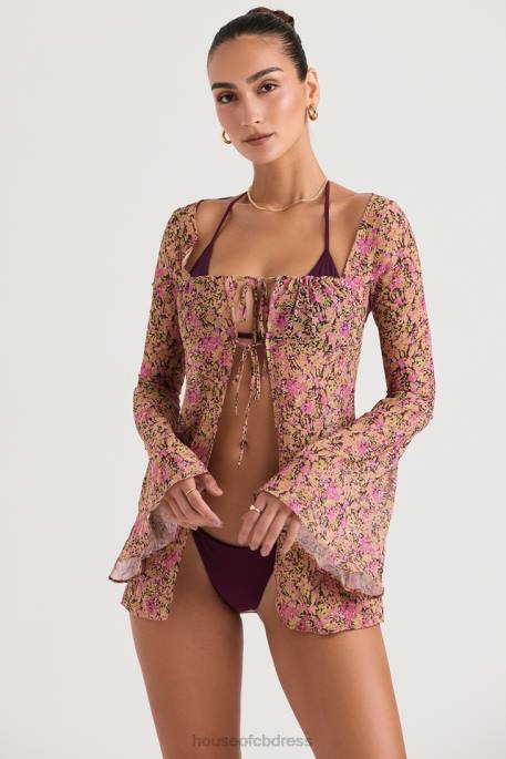 House of CB Provence Olive Floral Cover Up Clothing 4H6N1199