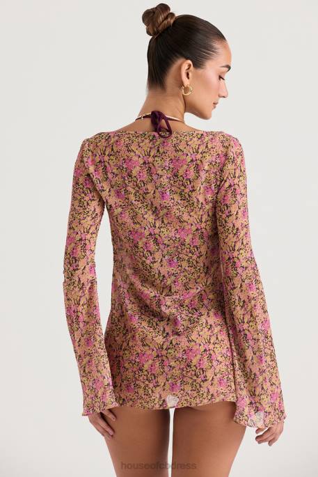 House of CB Provence Olive Floral Cover Up Clothing 4H6N1199