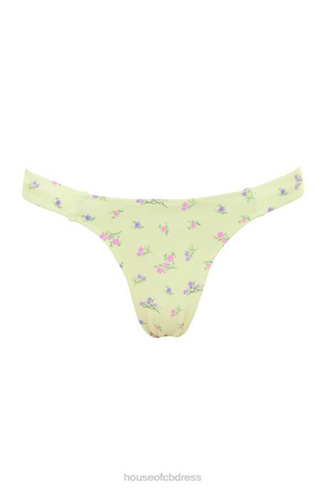 House of CB Mariposa Lemon Floral Print Bikini Clothing 4H6N1247