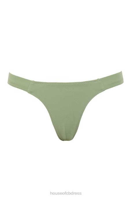 House of CB Antonio Sage One Shoulder Bikini Clothing 4H6N1245