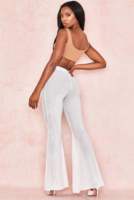 House of CB Abbey Mocha Stretch Jersey Cropped Top Clothing 4H6N812
