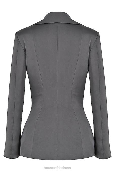 House of CB Ailsa Shadow Tie Front Top Clothing 4H6N723