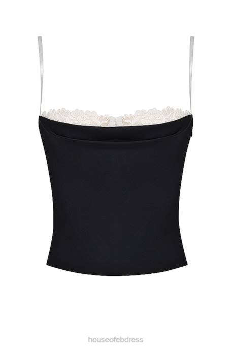 House of CB Eli Black & Off White Underwired Top Clothing 4H6N685
