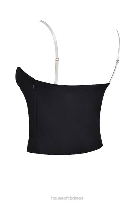 House of CB Eli Black & Off White Underwired Top Clothing 4H6N685