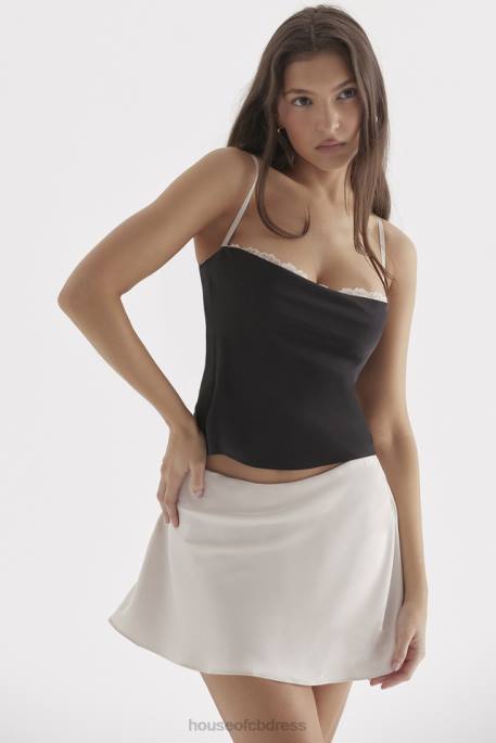 House of CB Eli Black & Off White Underwired Top Clothing 4H6N685