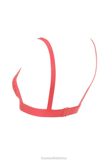 House of CB Jae Coral Bandage Bralet Top Clothing 4H6N819