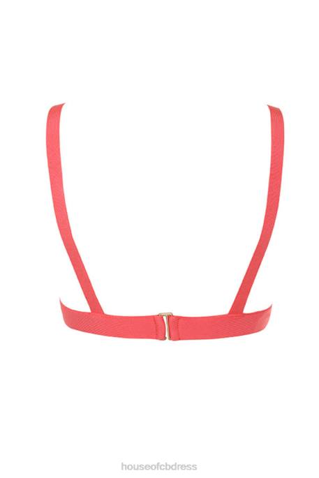 House of CB Jae Coral Bandage Bralet Top Clothing 4H6N819