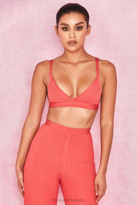 House of CB Jae Coral Bandage Bralet Top Clothing 4H6N819