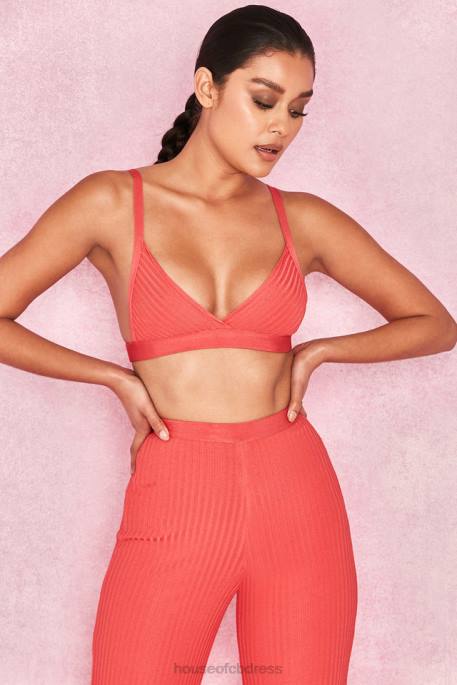 House of CB Jae Coral Bandage Bralet Top Clothing 4H6N819