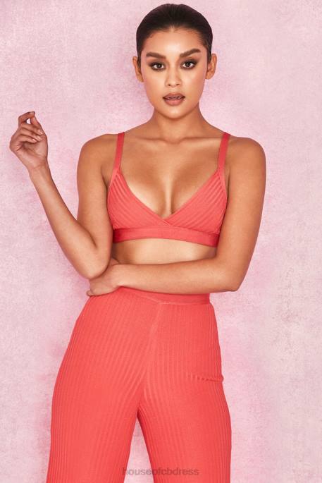 House of CB Jae Coral Bandage Bralet Top Clothing 4H6N819