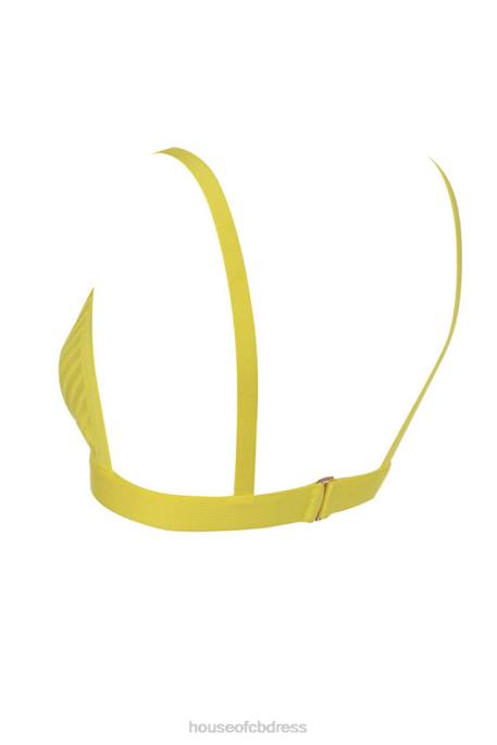 House of CB Jae Yellow Bandage Bralet Top Clothing 4H6N817
