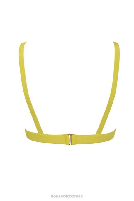 House of CB Jae Yellow Bandage Bralet Top Clothing 4H6N817