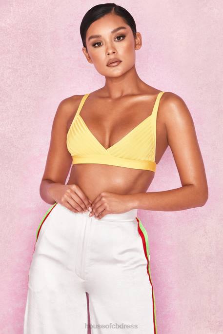 House of CB Jae Yellow Bandage Bralet Top Clothing 4H6N817