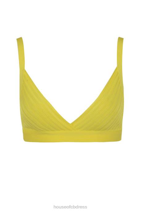 House of CB Jae Yellow Bandage Bralet Top Clothing 4H6N817
