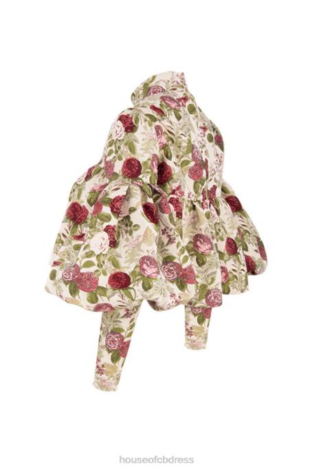 House of CB Naeve Vintage Floral Ruffle Top Clothing 4H6N809