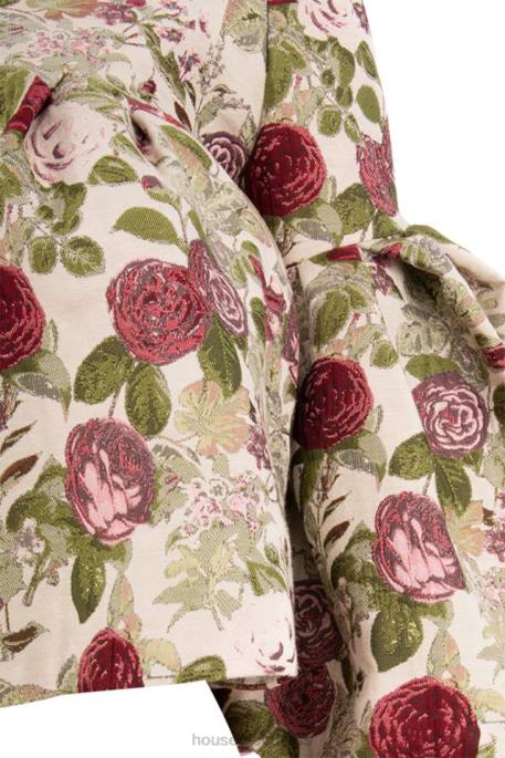 House of CB Naeve Vintage Floral Ruffle Top Clothing 4H6N809