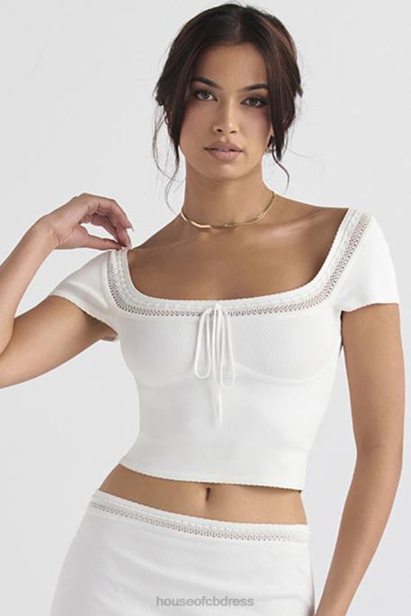 House of CB Nola Ivory Dainty Knit Top Clothing 4H6N716