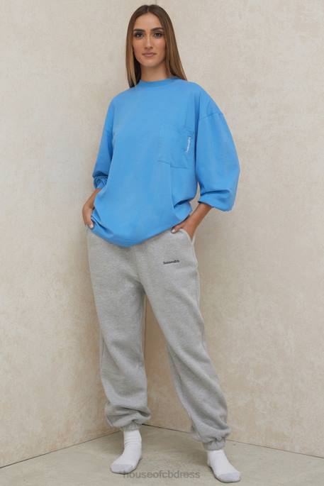 House of CB Strata Blue Long Sleeve Top Clothing 4H6N785