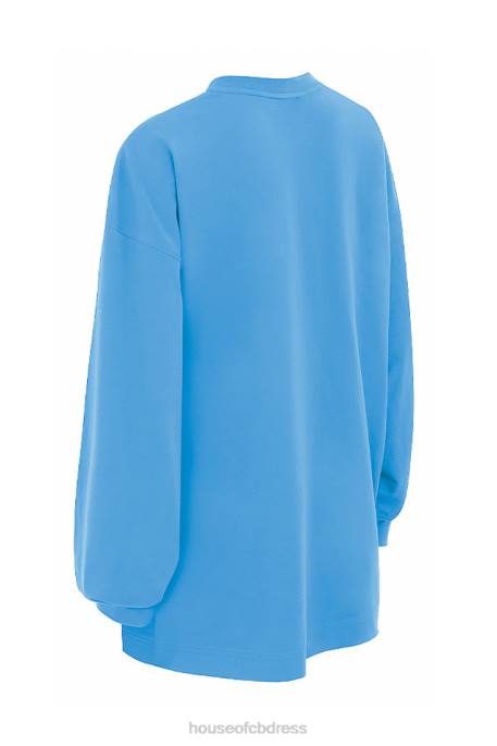 House of CB Strata Blue Long Sleeve Top Clothing 4H6N785