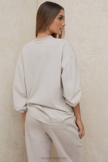 House of CB Strata Stone Long Sleeve Top Clothing 4H6N786