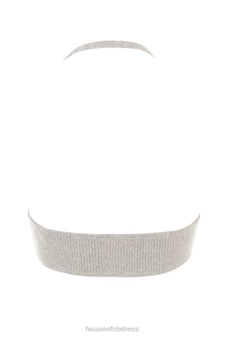 House of CB Jolene Oatmeal Ribbed Knit Bralette Clothing 4H6N731