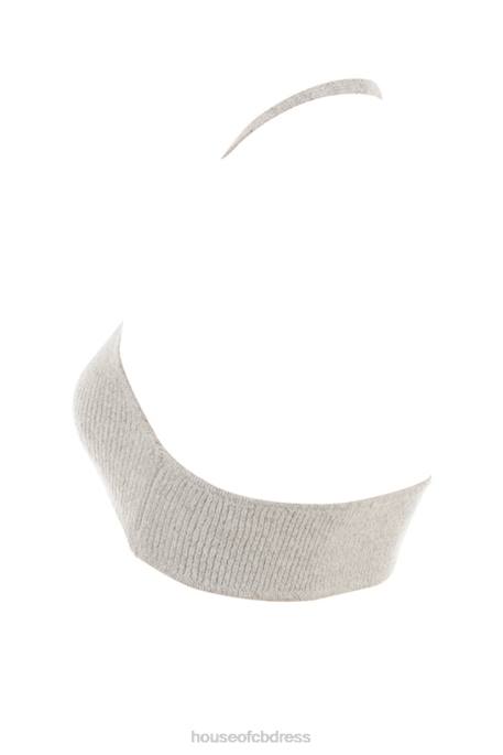 House of CB Jolene Oatmeal Ribbed Knit Bralette Clothing 4H6N731