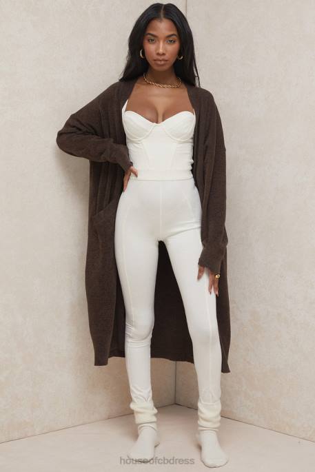 House of CB Chloe Chocolate Knit Oversized Cardigan Clothing 4H6N780