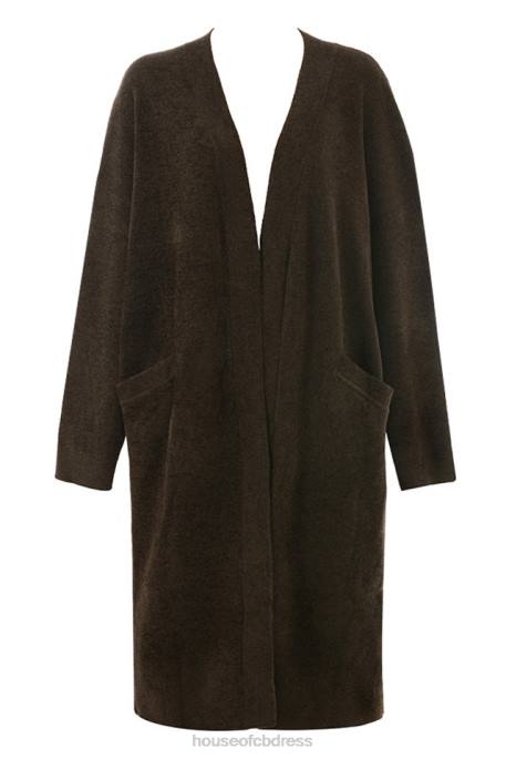 House of CB Chloe Chocolate Knit Oversized Cardigan Clothing 4H6N780