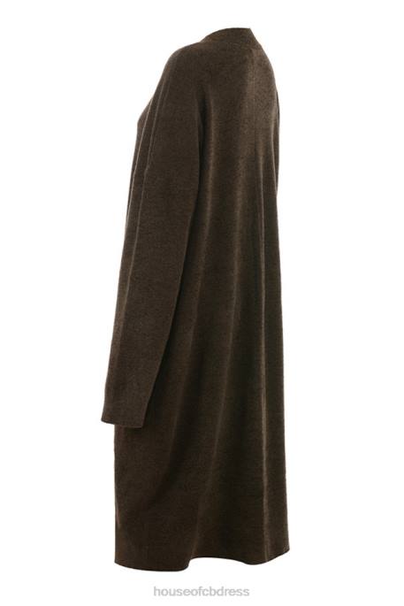 House of CB Chloe Chocolate Knit Oversized Cardigan Clothing 4H6N780