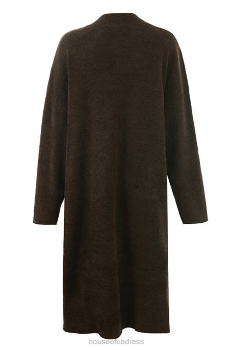 House of CB Chloe Chocolate Knit Oversized Cardigan Clothing 4H6N780
