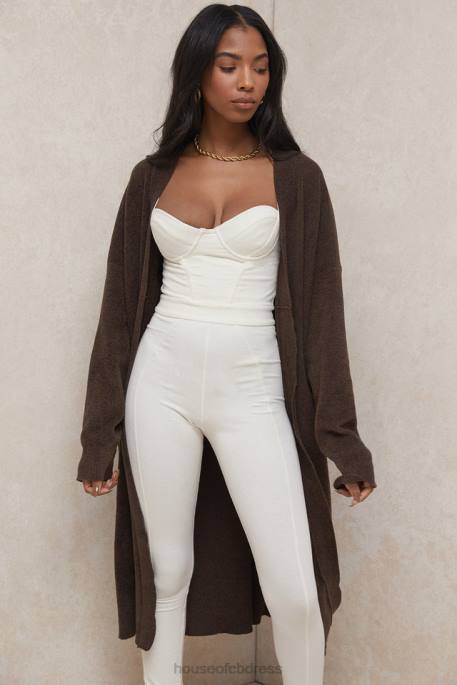 House of CB Chloe Chocolate Knit Oversized Cardigan Clothing 4H6N780