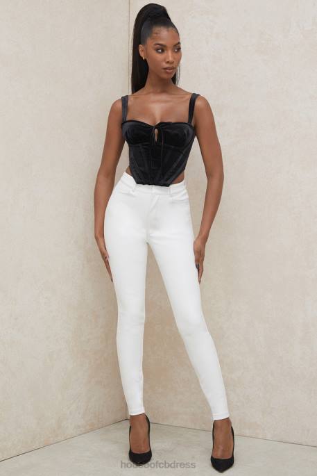House of CB Aayla Black Velvet Cupped Corset Top Clothing 4H6N99