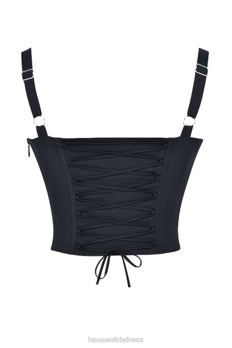 House of CB Analia Black Bustier Corset Clothing 4H6N27