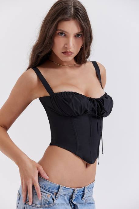 House of CB Analia Black Bustier Corset Clothing 4H6N27
