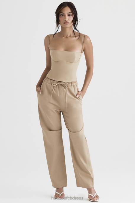 House of CB Audette Camel Structured Corset Clothing 4H6N46