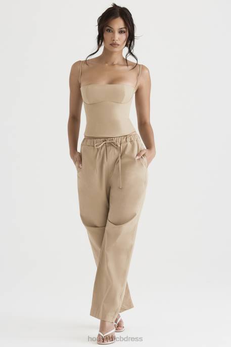 House of CB Audette Camel Structured Corset Clothing 4H6N46