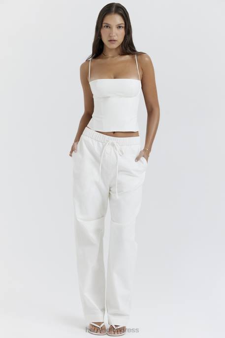 House of CB Audette White Structured Corset Clothing 4H6N22