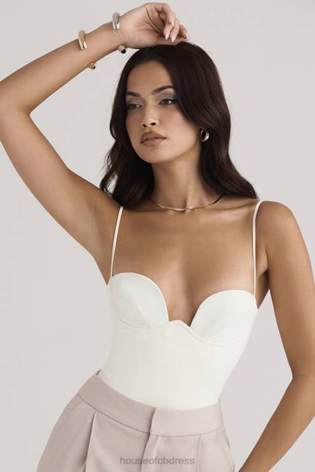 House of CB Avery Ivory Underwired Bodysuit Clothing 4H6N55