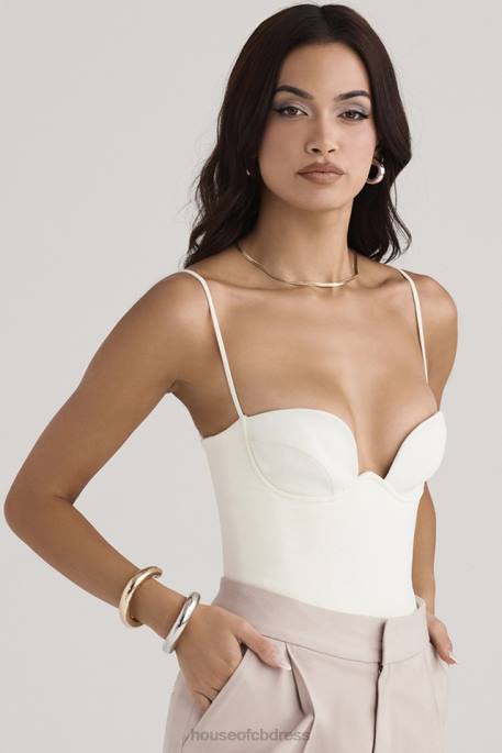 House of CB Avery Ivory Underwired Bodysuit Clothing 4H6N55