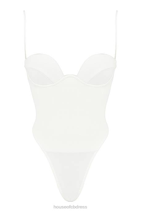 House of CB Avery Ivory Underwired Bodysuit Clothing 4H6N55